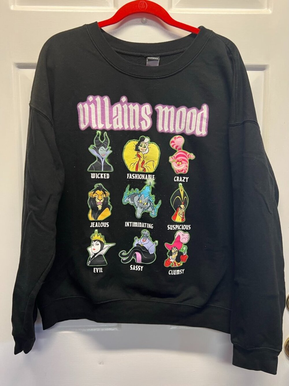 Disney Villains Mood Sweatshirt 3XL Black Unisex